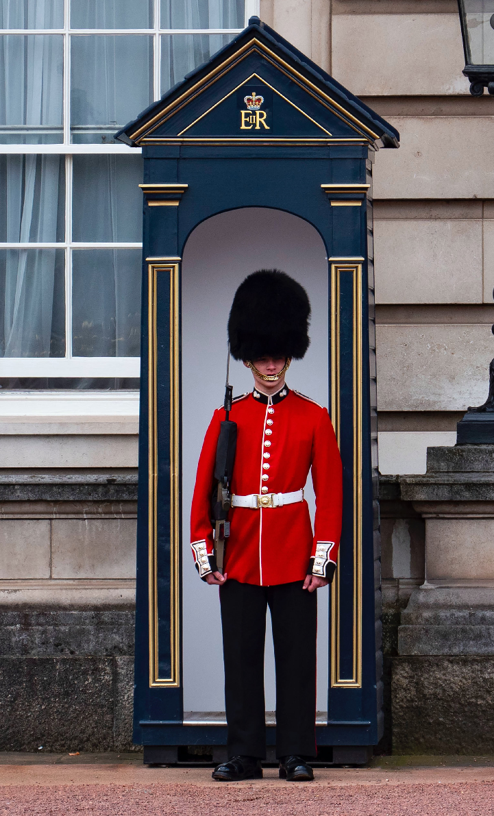Photograph of Guard outside Buckingham Palace