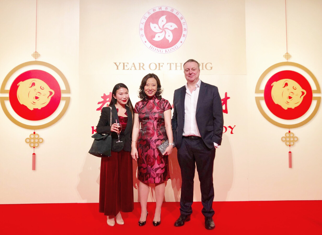 Taylor Hampton at Chinese New Year celebrations, courtesy of Invest Hong Kong