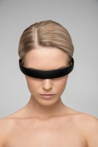 Artificial Intelligence AI photo of woman with digital visor Taylor Hampton Soclitors
