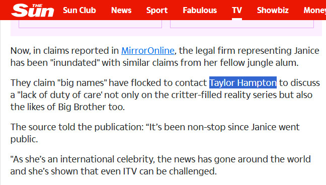 Janice Dickinson vs ITV